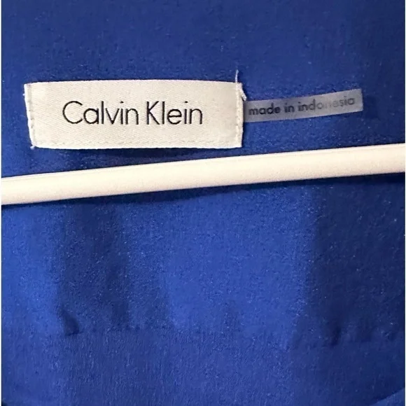 calvin klein womens exposed zip detail roll-up sleeve blouse - Picture 3 of 4